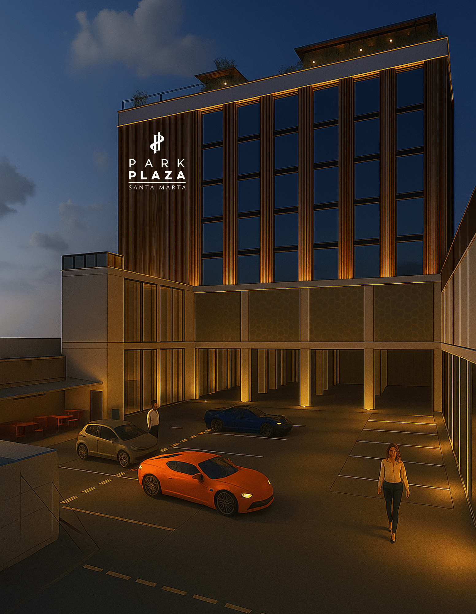 Illuminated evening render